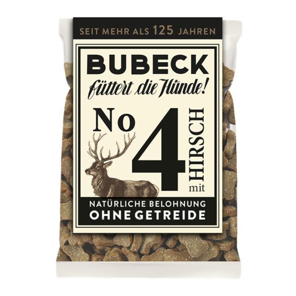 Bubeck® Snack Nr. 4 mit Hirsch 210g  - getreidefrei