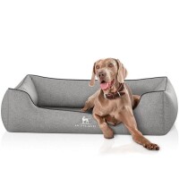 Knuffelwuff® Orthopädisches Hundebett Amelie XL 105 x 75cm grau