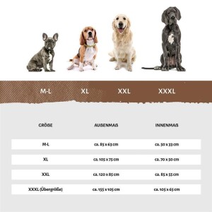 Knuffelwuff® Orthopädisches Hundebett Amelie XXXL 155 x 105cm grau