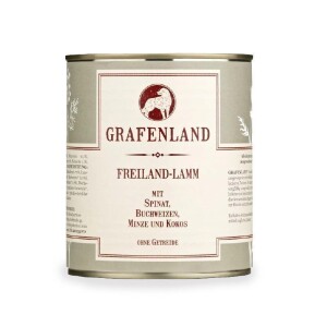 Grafenland® Hundefutter Komplettmenü Freiland-Lamm - 800g
