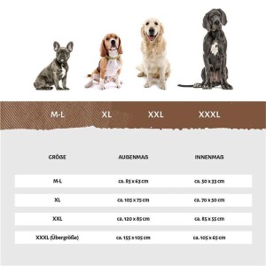 Knuffelwuff® Orthopädisches Hundebett Madison - M-L 85 x 63cm grau