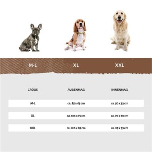 Knuffelwuff® Hundebett Lotte - XL 105 x 75cm Lichtgrau