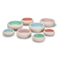 Treusinn® Hundenapf - Keramiknapf PUR Pastell S - 0,6 L Azur