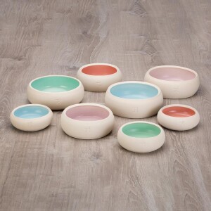 Treusinn® Hundenapf - Keramiknapf PUR Pastell M - 1 L Azur