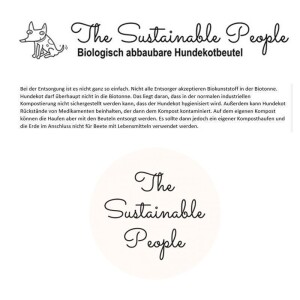 The Sustainable People® BIO Hundekotbeutel - ohne Henkel