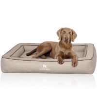 Knuffelwuff® Orthopädisches Hundebett Montego - M-L 85 x 65cm Grau