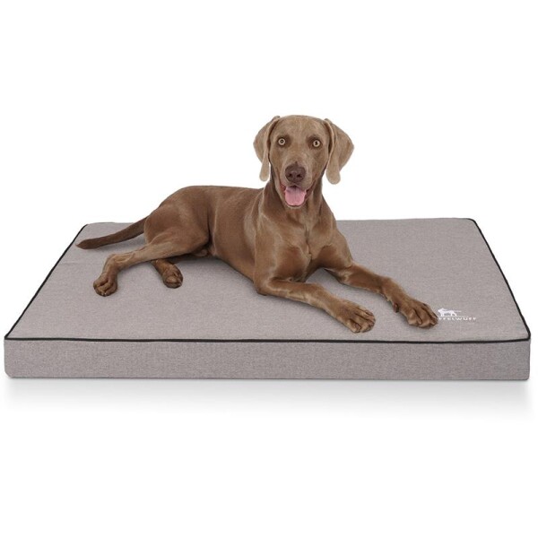 Knuffelwuff® Orthopädische Hundematte Nantucket - grau - L 80 x 60cm