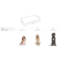 Knuffelwuff® Orthopädische Hundematte Juna - grau - XXXL 136 x 84cm