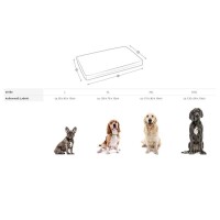 Knuffelwuff® Orthopädische Hundematte Palomino - grau - XXXL 135 x 90cm