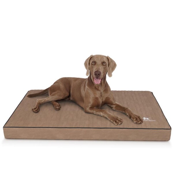 Knuffelwuff® Orthopädische Hundematte Palomino - camel - L 80 x 60cm
