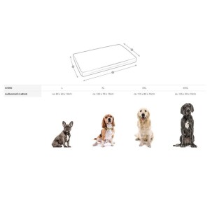 Knuffelwuff® Orthopädische Hundematte Palomino - schwarz - L 80 x 60cm