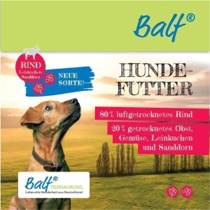 BALF® Hundefutter Menü Rind, Obst, Gemüse, Leinkuchen & Sanddorn - 1kg