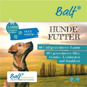 BALF® Hundefutter Menü Lamm, Obst, Gemüse, Leinkuchen & Sanddorn - 1kg