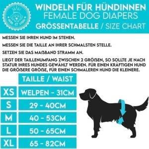 HUND IST KÖNIG® 3x saugstarke Hundewindeln für Hündinnen - M