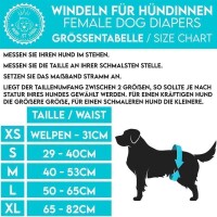 HUND IST KÖNIG® 3x saugstarke Hundewindeln für Hündinnen mit Motiv - XS
