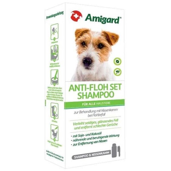 Amigard® Antifloh Set für Hunde - Shampoo & Nissenkamm