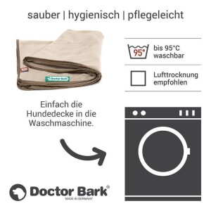 Doctor Bark® Hundedecke - Beige - M 100 x 70cm