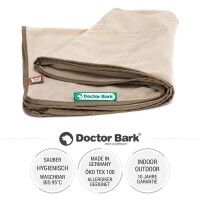 Doctor Bark® Hundedecke - Beige - L 120 x 90cm