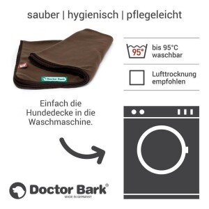 Doctor Bark® Hundedecke - Braun - L 120 x 90cm