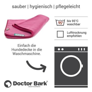 Doctor Bark® Hundedecke - Hot Pink - M 100 x 70cm