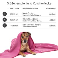 Doctor Bark® Hundedecke - Hot Pink - M 100 x 70cm