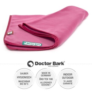 Doctor Bark® Hundedecke - Hot Pink - L 120 x 90cm