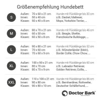Doctor Bark® orthopädisches Hundebett - Grau - XL 80 x 70cm