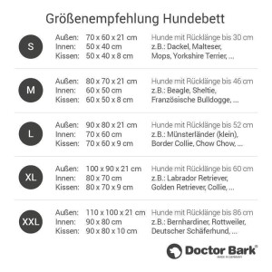 Doctor Bark® orthopädisches Hundebett - Goldbraun - XL 80 x 70cm
