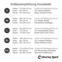 Doctor Bark® orthopädisches Hundebett - Hellgrau - XL 80 x 70cm
