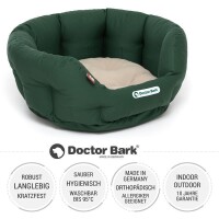 Doctor Bark® orthopädisches Hundenest - Moosgrün - M 50 x 40cm