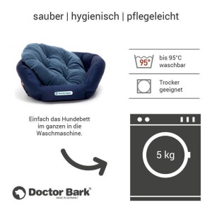 Doctor Bark® orthopädisches Hundenest - Königsblau - S 40 x 35cm