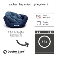 Doctor Bark® orthopädisches Hundebett Nest RUND - Königsblau - M 50 x 40cm