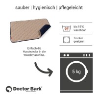Doctor Bark® Hundesteppdecke Fleece - Beige-Marina - XL 120 x 100cm
