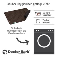 Doctor Bark® Hundesteppdecke Fleece - Braun - L 100 x 80cm
