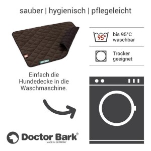 Doctor Bark® Hundesteppdecke Fleece - Braun - M 80 x 70cm