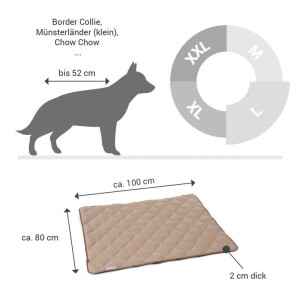 Doctor Bark® Hundesteppdecke Fleece - Goldbraun - L 100 x 80cm