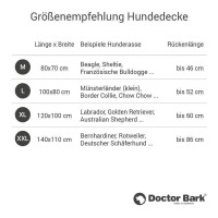 Doctor Bark® Hundesteppdecke Fleece - Goldbraun - XXL 140 x 110cm