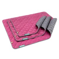 Doctor Bark® Hundesteppdecke Fleece - Pink-Hellgrau - L 100 x 80cm