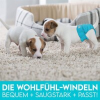 HUND IST KÖNIG® 3x saugstarke Hundewindeln für Hündinnen - Schwarz