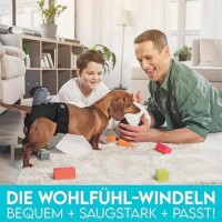 HUND IST KÖNIG® 3x saugstarke Hundewindeln für Hündinnen - Schwarz - S