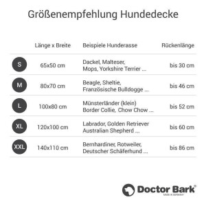 Doctor Bark® Hundesteppdecke - Braun - L 100 x 80cm