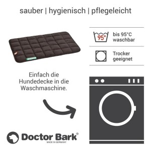 Doctor Bark® Hundesteppdecke - Braun - S 65 x 50cm