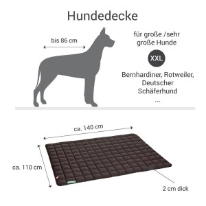 Doctor Bark® Hundesteppdecke - Braun - XXL 140 x 110cm