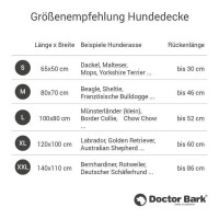 Doctor Bark® Hundesteppdecke - Goldbraun - L 100 x 80cm