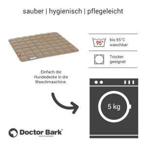 Doctor Bark® Hundesteppdecke - Goldbraun - S 65 x 50cm