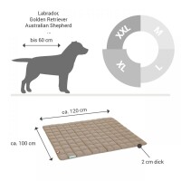 Doctor Bark® Hundesteppdecke - Goldbraun - XL 120 x 100cm