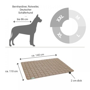 Doctor Bark® Hundesteppdecke - Goldbraun - XXL 140 x 110cm