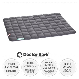 Doctor Bark® Hundesteppdecke - Grau - L 100 x 80cm