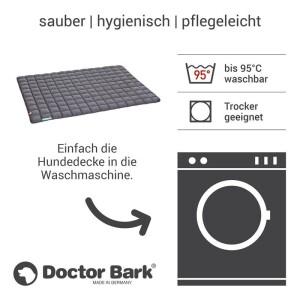 Doctor Bark® Hundesteppdecke - Grau - XXL 140 x 110cm