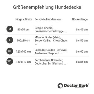 Doctor Bark® Hundesteppdecke - Waldgrün - XL 120 x 100cm